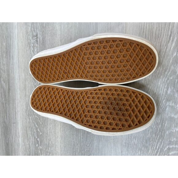 Vans Asher Deluxe Women's Sneaker Skateboard 8 White Flat Athletic Shoes - Picture 6 of 10